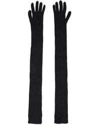 Alberta Ferretti - Ribbed-Knit Gloves - Lyst