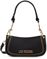 Love Moschino - Logo-Lettering Contrast-Stitch Tote Bag - Lyst