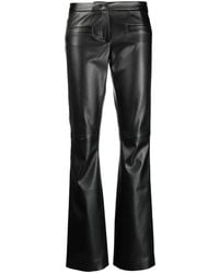 Dorothee Schumacher - Mid-Rise Faux-Leather Flared Trousers - Lyst