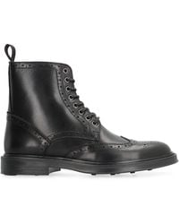 Bruno Magli - Brogue-Detail Lace-Up Boots - Lyst