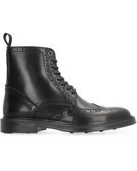 Bruno Magli - Brogue-Detail Lace-Up Boots - Lyst