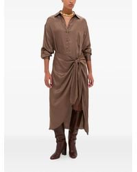 Apiece Apart - Alessandra Tie-Waist Midi Dress - Lyst