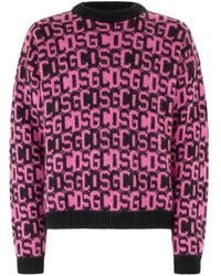 Gcds - Intarsia-Knit Logo Crew-Neck Sweater - Lyst