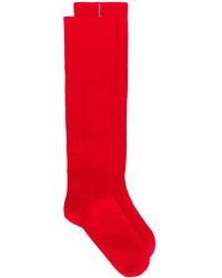 Prada Mid-calf Logo Socks - Red