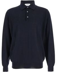 Lardini - Virgin Wool Polo Shirt - Lyst