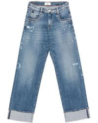 Le Temps Des Cerises - Cuffed Denim Straight-leg Jeans - Lyst