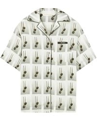Palm Angels - Mirage Palm-Tree Print Bowling Shirt - Lyst