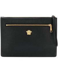 Versace Clutch mit Medusa-Motiv - Schwarz