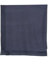 Gucci - Gg Wool Silk Jacquard Shawl - Lyst