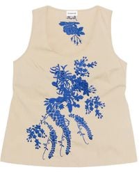 P.A.R.O.S.H. - Ninja Embroidered-Detail Belted Top - Lyst