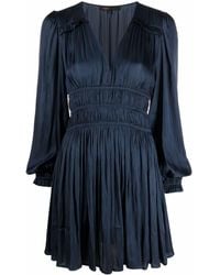Maje - Satijnen Mini-jurk Met Ruches - Lyst