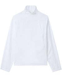 Noir Kei Ninomiya - Mock-neck Cotton T-shirt - Lyst