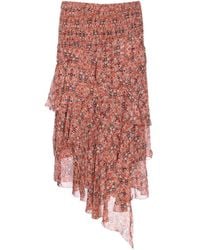 Isabel Marant - Gonna Midi Con Ruches - Lyst