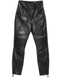 MITILIANE COUTURE - Panelled Leather Trousers - Lyst