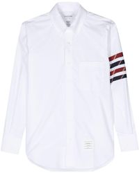 Thom Browne - 4-Bar stripe cotton shirt - Lyst