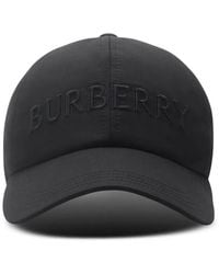 Burberry - Gabardine-Baseballkappe Mit Logo - Lyst