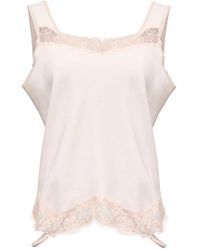 MM6 by Maison Margiela - Lace Trim Top - Lyst