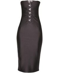 Coperni - Strapless Midi-Jurk Met Gespdetail - Lyst