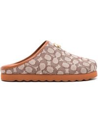 COACH - Logo-Jacquard Slippers - Lyst