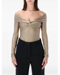 ANDAMANE - Long-Sleeves Knot Bodysuit - Lyst