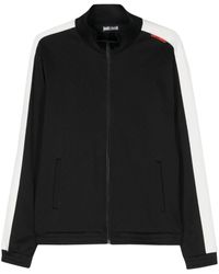 Just Cavalli - Jacquard-Logo Motif Zipped Sweatshirt - Lyst