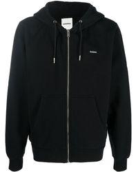 Sandro - Logo-Print Zip-Up Hoodie - Lyst