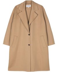 Loewe - Single-Breasted Wool Coat - Lyst