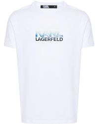 Karl Lagerfeld - T-Shirt mit 3D-Logo-Detail - Lyst