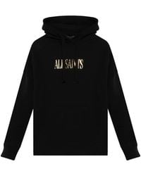 AllSaints - Hoodie Van Biologisch Katoen Met Logoprint - Lyst