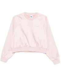 adidas - Sweatshirt With Textured Sleeves - Lyst