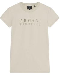 ARMANI EXCHANGE - Logo-Print Crew-Neck T-Shirt - Lyst