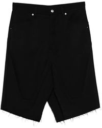 Rick Owens - Ausgefranste Shorts mit Einsätzen - Lyst