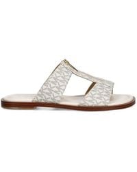 MICHAEL Michael Kors - Berkley Signature Logo Slide Sandals - Lyst