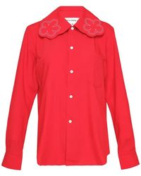 Comme des Garçons - Flower-Embroidered Scalloped-Collar Shirt - Lyst