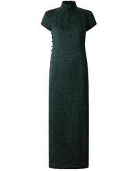 Shanghai Tang - Maxi-Jurk Met Jacquard-Patroon - Lyst