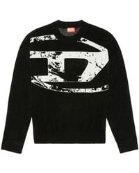 DIESEL - K-Tria Sweatshirt mit Jacquard-Logo - Lyst