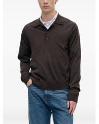 BERNER KUHL - Long-Sleeve Wool Polo Shirt - Lyst