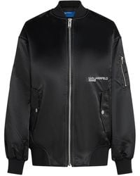 Karl Lagerfeld - Veste Bomber À Fini Satiné - Lyst