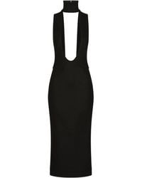Dolce & Gabbana - Cut-Out Midi Dress - Lyst