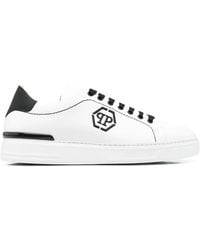 Philipp Plein - Low-Top Leather Sneakers - Lyst