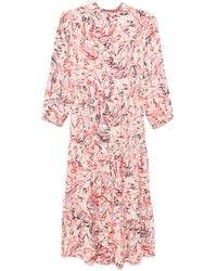 BOSS - Midi-Jurk Met Abstracte Print - Lyst
