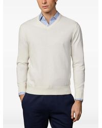 Hackett - V-Neck Embroidered-Logo Sweater - Lyst