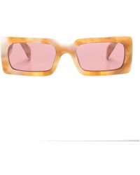 Prada - Logo-Print Rectangle-Frame Sunglasses - Lyst