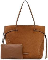 Gianni Chiarini - Calf Suede Drawstring Tote Bag - Lyst