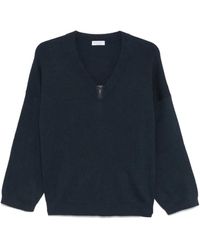 Brunello Cucinelli - Gerippter Pullover Mit Monili-Detail - Lyst