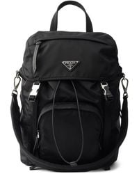 Prada - Zipper Logo-Detail Backpack - Lyst