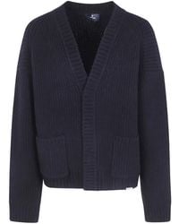 Represent - Ribbed-Knit Wool Cardigan - Lyst