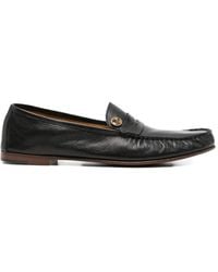 Versace - Guanto Leather Loafers - Lyst
