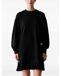 KARL LAGERFELD - Pleated Logo-Print Mini Dress - Lyst