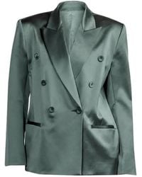 The Sei - Double-Breasted Satin Blazer - Lyst